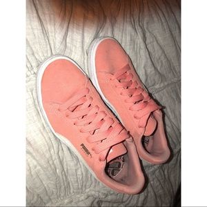 Coral Puma Suede